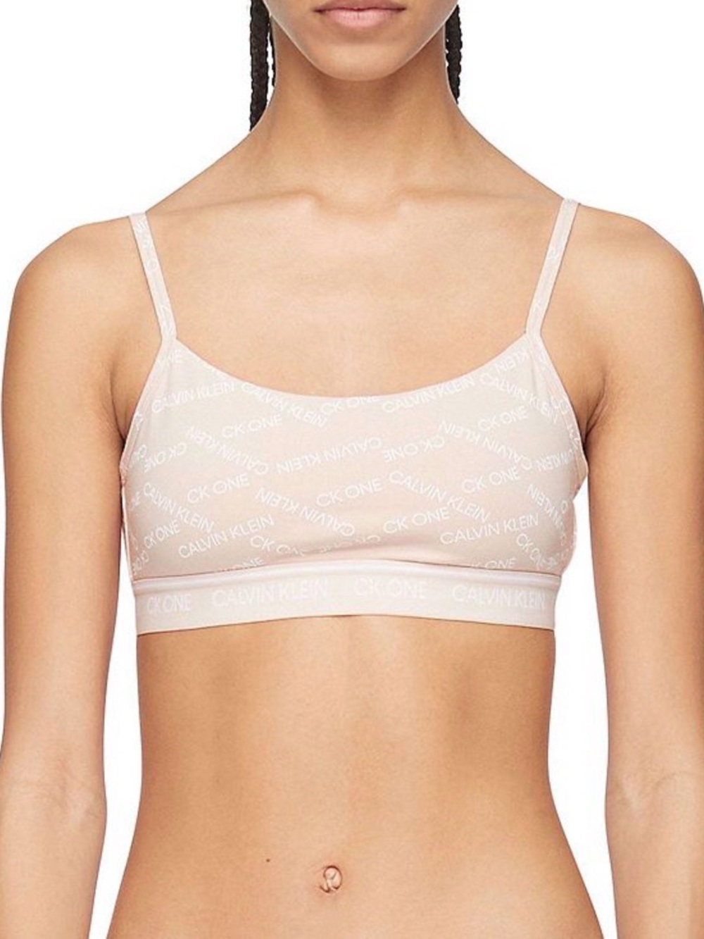 Calvin Klein Blush Beige Logo Stretch Bralette